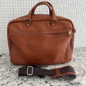Suitsupply Tan Leather Briefcase